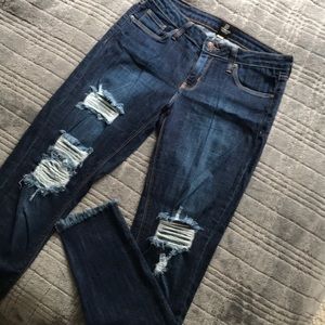 Distressed jeans